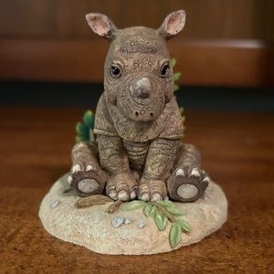 Vintage Rhinoceros porcelain sculpture